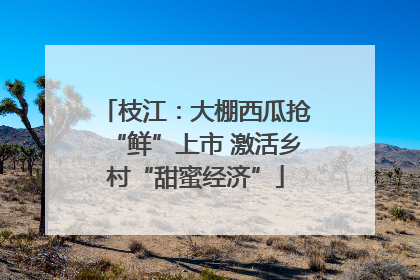 枝江：大棚西瓜抢“鲜”上市 激活乡村“甜蜜经济”