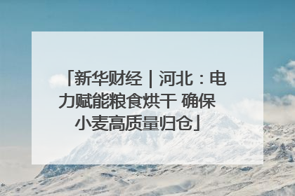 新华财经｜河北：电力赋能粮食烘干 确保小麦高质量归仓