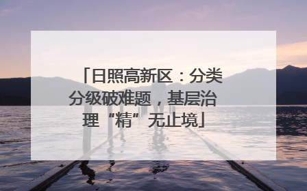 日照高新区：分类分级破难题，基层治理“精”无止境