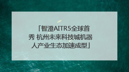 智澄AITR5全球首秀 杭州未来科技城机器人产业生态加速成型