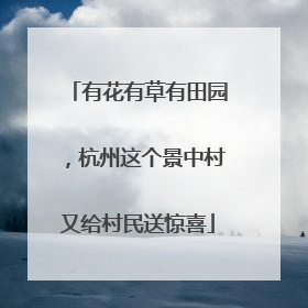 有花有草有田园，杭州这个景中村又给村民送惊喜