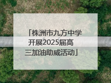 株洲市九方中学开展2025届高三加油助威活动