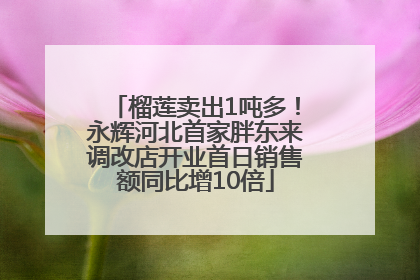 榴莲卖出1吨多！永辉河北首家胖东来调改店开业首日销售额同比增10倍