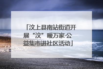汶上县南站街道开展“汶”暖万家·公益集市进社区活动