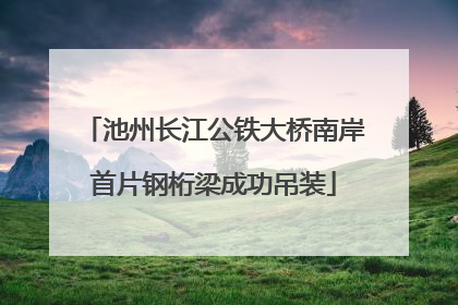 池州长江公铁大桥南岸首片钢桁梁成功吊装