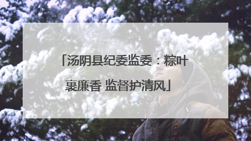 汤阴县纪委监委：粽叶裹廉香 监督护清风