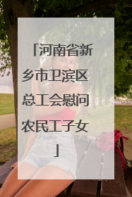 河南省新乡市卫滨区总工会慰问农民工子女