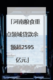 河南粮食重点领域贷款余额超2595亿元