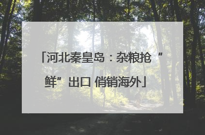 河北秦皇岛：杂粮抢“鲜”出口 俏销海外