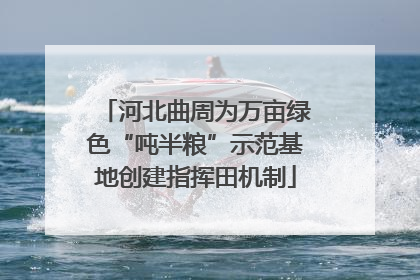 河北曲周为万亩绿色“吨半粮”示范基地创建指挥田机制