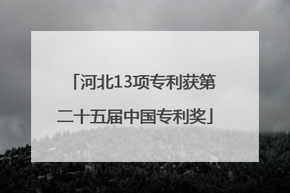 河北13项专利获第二十五届中国专利奖