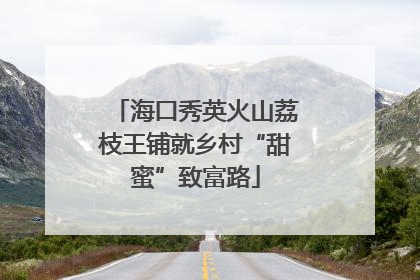 海口秀英火山荔枝王铺就乡村“甜蜜”致富路
