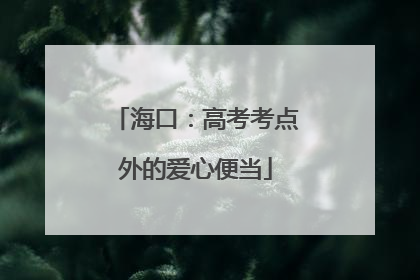 海口：高考考点外的爱心便当