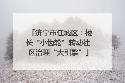 济宁市任城区：楼长“小齿轮”转动社区治理“大引擎”