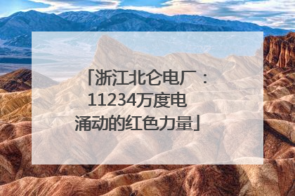 浙江北仑电厂：11234万度电涌动的红色力量
