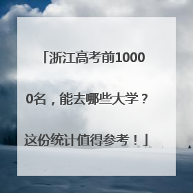 浙江高考前10000名，能去哪些大学？这份统计值得参考！