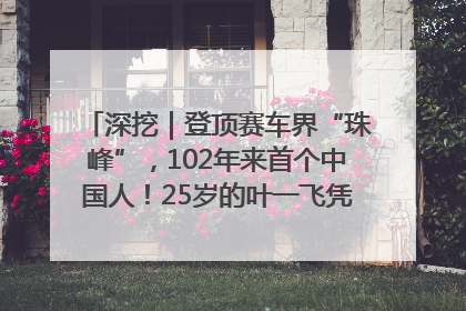深挖｜登顶赛车界“珠峰”，102年来首个中国人！25岁的叶一飞凭什么创造历史？