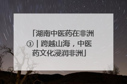 湖南中医药在非洲③｜跨越山海，中医药文化浸润非洲