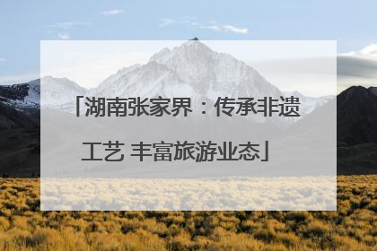 湖南张家界：传承非遗工艺 丰富旅游业态