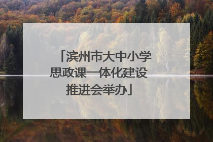 滨州市大中小学思政课一体化建设推进会举办