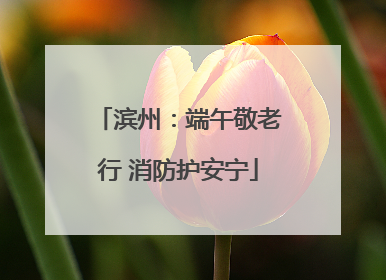 滨州：端午敬老行 消防护安宁