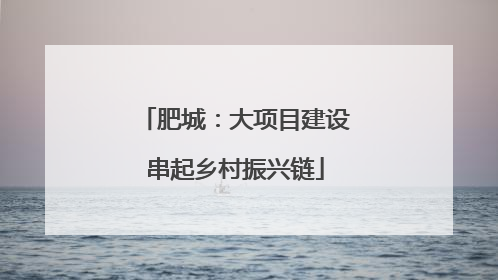 肥城：大项目建设串起乡村振兴链