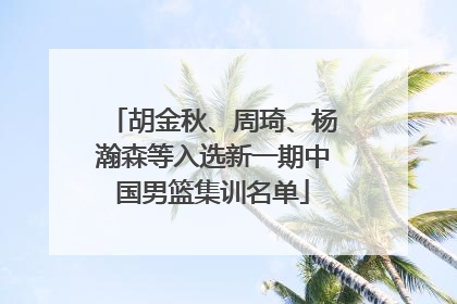 胡金秋、周琦、杨瀚森等入选新一期中国男篮集训名单
