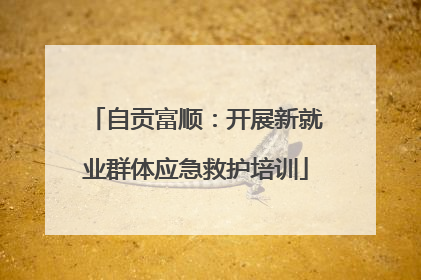 自贡富顺：开展新就业群体应急救护培训