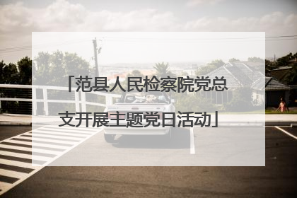范县人民检察院党总支开展主题党日活动