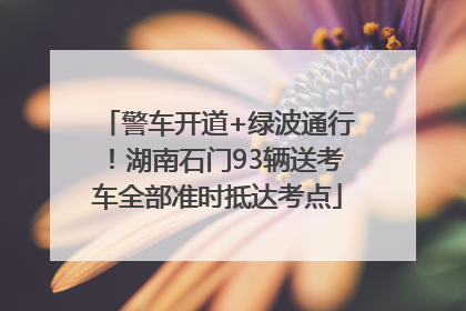 警车开道+绿波通行！湖南石门93辆送考车全部准时抵达考点