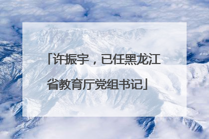 许振宇，已任黑龙江省教育厅党组书记