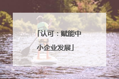 认可：赋能中小企业发展