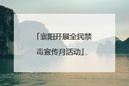 襄阳开展全民禁毒宣传月活动