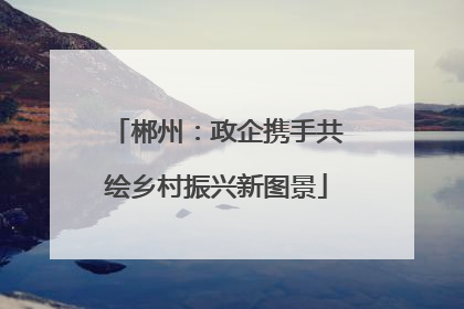 郴州：政企携手共绘乡村振兴新图景