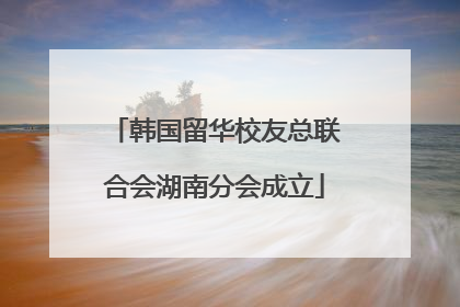 韩国留华校友总联合会湖南分会成立