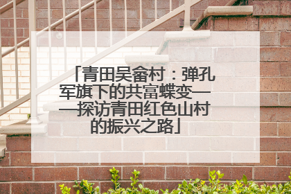 青田吴畲村：弹孔军旗下的共富蝶变——探访青田红色山村的振兴之路