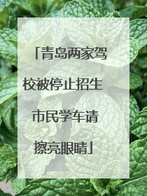 青岛两家驾校被停止招生 市民学车请擦亮眼睛