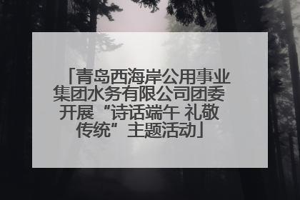 青岛西海岸公用事业集团水务有限公司团委开展“诗话端午 礼敬传统”主题活动