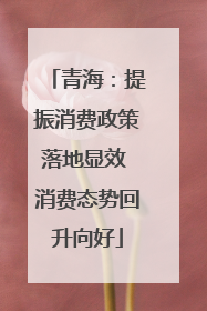 青海：提振消费政策落地显效 消费态势回升向好