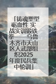 铸魂塑型砺血性 实战实训锻铁拳——乌鲁木齐市天山区人武部组织2025年度民兵集中轮训