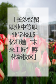 长沙经贸职业中等职业学校15亿打造“未来工匠”孵化新校区