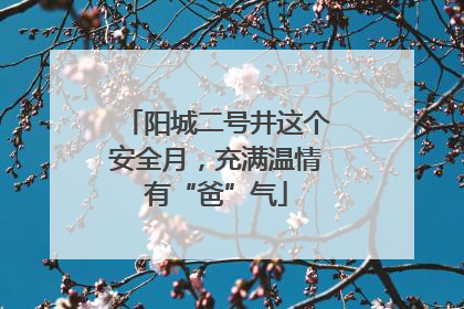 阳城二号井这个安全月，充满温情有“爸”气
