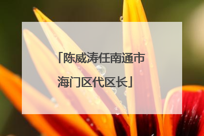 陈威涛任南通市海门区代区长
