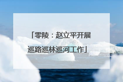 零陵：赵立平开展巡路巡林巡河工作