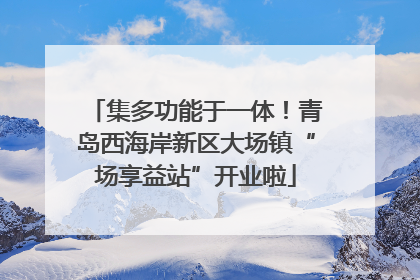 集多功能于一体！青岛西海岸新区大场镇“场享益站”开业啦