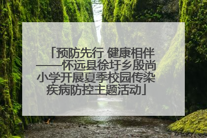 预防先行 健康相伴——怀远县徐圩乡殷尚小学开展夏季校园传染疾病防控主题活动