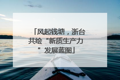 风起钱塘，浙台共绘“新质生产力”发展蓝图