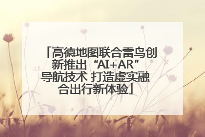 高德地图联合雷鸟创新推出“AI+AR”导航技术 打造虚实融合出行新体验