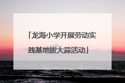 龙海小学开展劳动实践基地拔大蒜活动