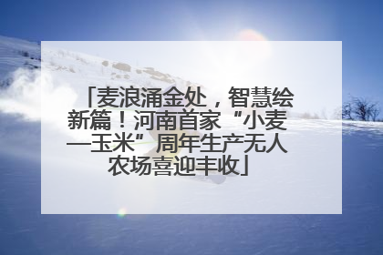 麦浪涌金处，智慧绘新篇！河南首家“小麦—玉米”周年生产无人农场喜迎丰收